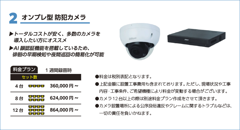 オンプレ型防犯カメラ